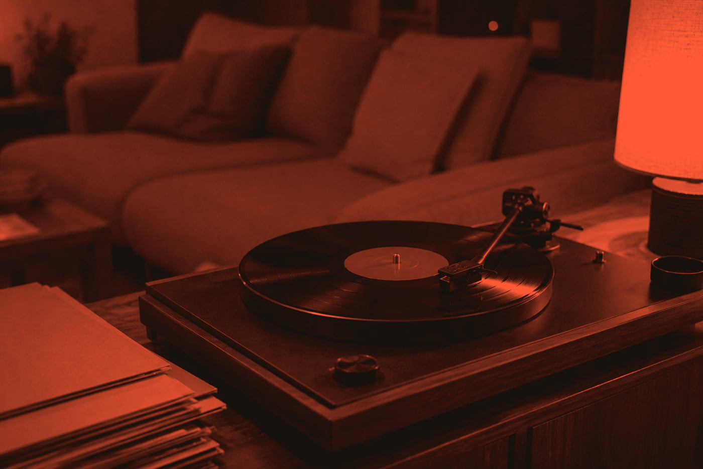 In the living room